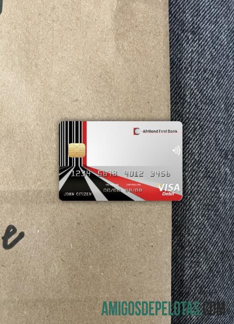 Camarões Afriland First Bank Visa Card Photolook Front exemplo